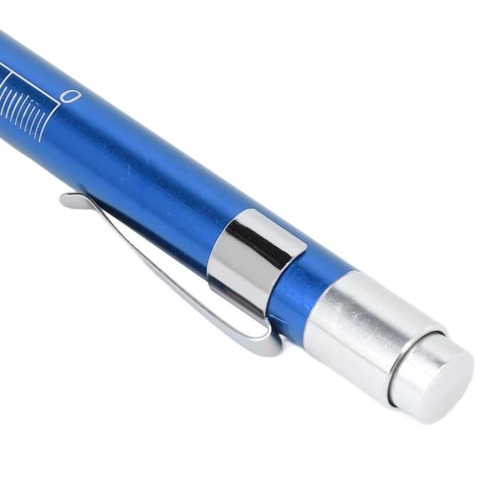 Lampe stylo avec jauge de pupille Lampe stylo LED jaune éclairage tête  concave en alliage d'aluminium stylo médical Bleu DA007