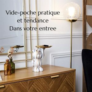 Vide-poche Décoratif Bell Doré - En Résine, Dimensions 25x15x3.3 Cm - Pour Entrée, Commode, Rangement Bijoux