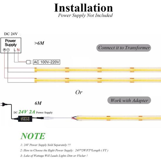 Bande LED Blanc Froid De 5 M à Intensité Variable Avec Télécommande RF