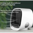 Climatiseur, ventilateur de refroidissement, mini refroidisseur d'air à 3 vitesses, climatiseur portable avec veilleuse, .