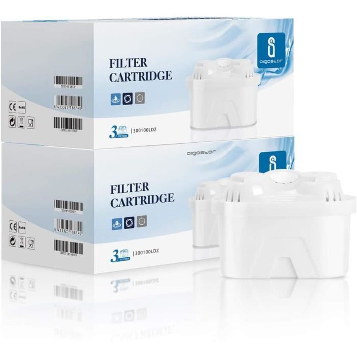 Sans BPA Pack de 3 cartouches filtrantes de 60 jours chacune 6 mois de
