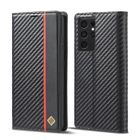 ZTAOOPOU Pour Samsung Galaxy S21 Ultra 5G Housse de protection en cuir pu antichoc TPU souple intégrée - Noir