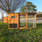 Poulailler Chabo Toit Shingle - Animal Valley - 2 à 4 poules - Marron - Bois, Shingle - 198.5cm x 75.5cm x 104cm