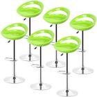 Tabourets chaises de bar verts - JEOBEST - Lot de 6 - Réglable en hauteur - Design contemporain