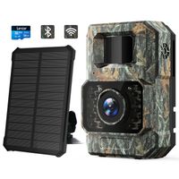 Coolifepro PH960W Caméra de Chasse WIFI Bluetooth 48MP 1080P  850nm LED Avec Panneau solaire 2000mah & Carte 32Go