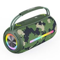 Haut-parleur Bluetooth d'extérieur X360 20W Enceinte Puissance élevée RGB TWS Stéréo Bluetooth Subwoofer,IPX6 étanche,Radio FM