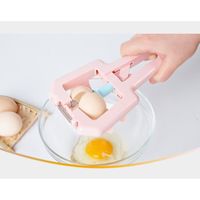  Coupe-œuf Outil Séparateur de jaune Coquille pour Oeufs durs et Mous, ouvre-Oeufs pour la Maison Cuisine (Rose)