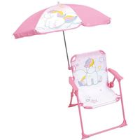 FUN HOUSE Chaise Pliante Jurassic World Enfant - Avec Parasol Dinosaures 65cm