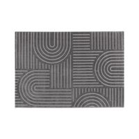 Tapis Salon à poil court, Boho géométrique - Gris - 160x230cm - Tapis moderne super doux