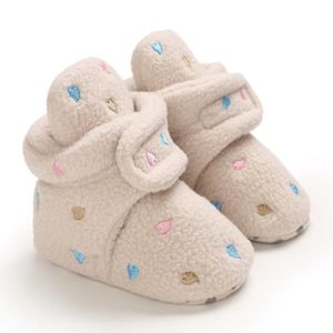 BIJOU DE CHAUSSURE coloris B258 coloris gris taille 7-12 mois Bottes de neige pour bébé, chaussures chaudes en peluche, semelle