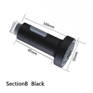 DOUCHETTE - FLEXIBLE B noir - Douchette de rechange pour robinet de cuisine,accessoire de remplacement pour bec extractible de mit