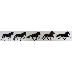 PIÈCES DÉTACHÉES SULKY Autocollants 5 allures Karlslund Icelandic horse - black - 62x8 cm