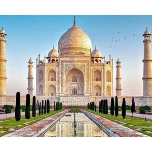TABLEAU - TOILE Square Diamond Painting Taj Mahal 50x40cm Diamant 