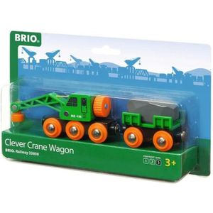 VÉHICULE CIRCUIT BRIO - Wagon Grue Ingénieux - Accessoire aimanté pour circuit de train en bois - Mixte dès 3 ans