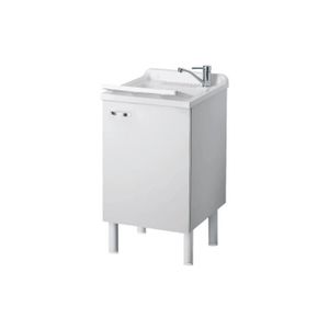 MEUBLE SOUS-ÉVIER Bac à laver avec meuble blanc 50x50 cm - IDRALITE 
