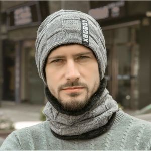 OHP Bonnet doublé en polaire thermique pour homme chaud et tricoté