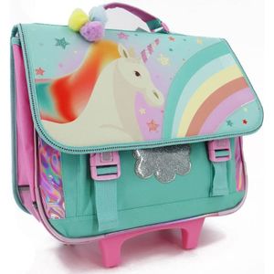 CARTABLE Cartable à roulettes Licorne Multicolore 41 CM - T