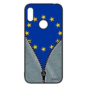 COQUE - BUMPER Coque pour Y6 2019 silicone drapeau ue europeen eu