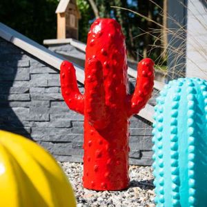 STATUE - STATUETTE   Statue cactus de jardin moderne en ciment fibré ro