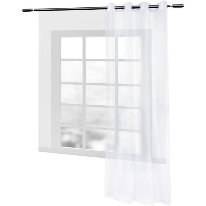 Rideau de fenêtre Hometrends 84 pouces transparent (1) Rideau