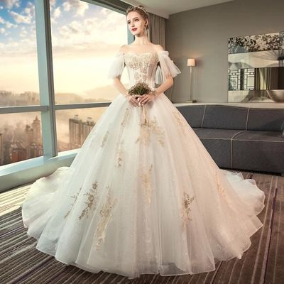 Multicolore XL principales robes de mariee 2019 nouveau une epaule dentelle mariee mince princesse reve long trainant simple fe Violet Cdiscount Pret a Porter