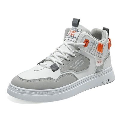 Baskets Montantes Chaussure Plate Homme Gris Synth tique