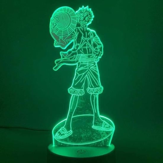 3D Illusion Lampe Led Veilleuse Japonais Anime One Piece Luffy Figurine Pour Enfants Chambre Décoration Enfant Cadeau D'Anniversaire