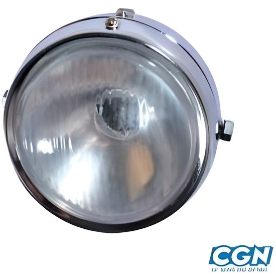 Phare Avant Rond Métal Noir 140mm NEUF Pour Mobylette MBK 51 / Cyclo - Garantie 2 Ans