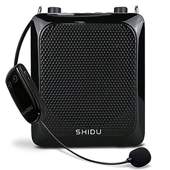 SHIDU Amplificateur de voix sans fil, portable 25 W, système PA haute  puissance avec microphone et haut parleur UHF, Bluetooth, - Cdiscount TV  Son Photo