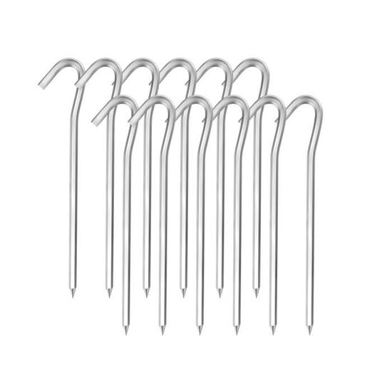 Lot De 10 Sardines De Tente En Alliage D'aluminium 18 Cm – Légères, Solides, Polyvalentes