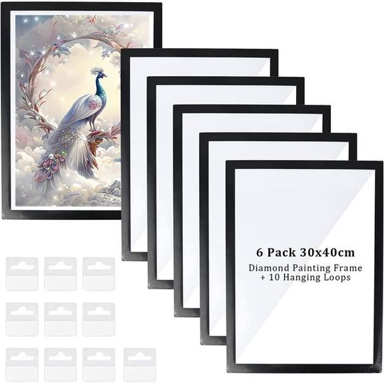 MXJSUA Cadres De Peinture En Diamant, 2 Paquets Diamond Painting Cadre Magnétique Cadres Photo