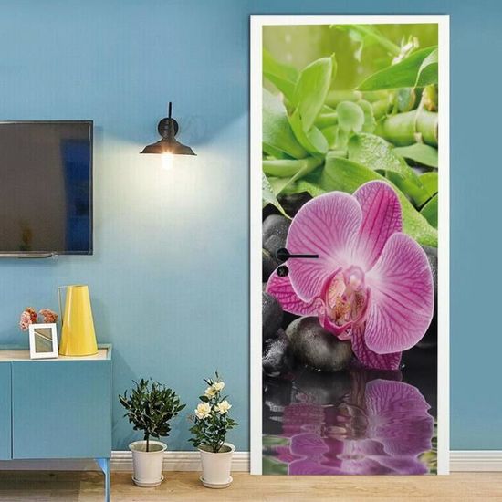 Sticker Porte Autocollant Poster De Porte 3D Marches Pierre Escaliers Ruelle Étroite Architecture Médiévale Toscane Vinyle,77 X 200 - Maison