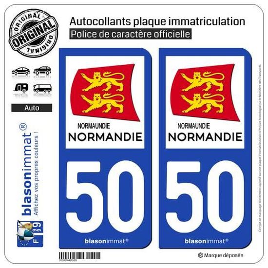 2 Autocollants Croix Camarguaise Pour Plaque D'immatriculation - Dimensions Officielles 9,8x4,5 Cm - 12