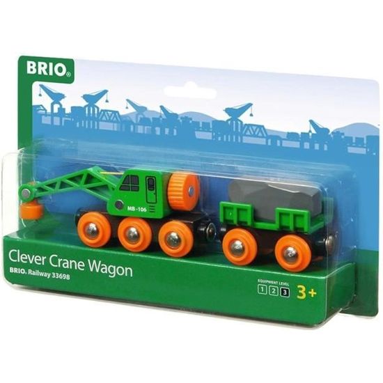 BRIO - Wagon Grue Ingénieux - Accessoire aimanté pour circuit de train en bois - Mixte dès 3 ans