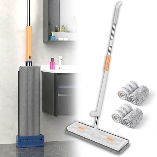 Balai Serpillère Espagnol,Vadrouille Torsadée Pliable 360 °,lavage à La