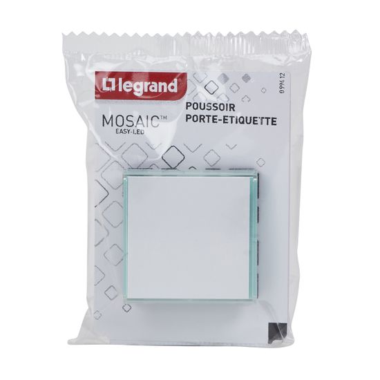 Bouton poussoir porte etiquette composable IP55 IK08 blanc Appareillage étanche sup IP55 Mureva Styl