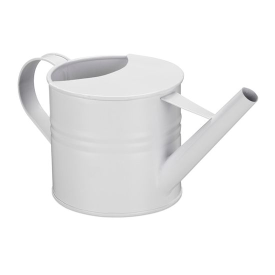Arrosoir Vintage 1,3L - Métal Blanc - Décoration Plantes Intérieur Et Balcon