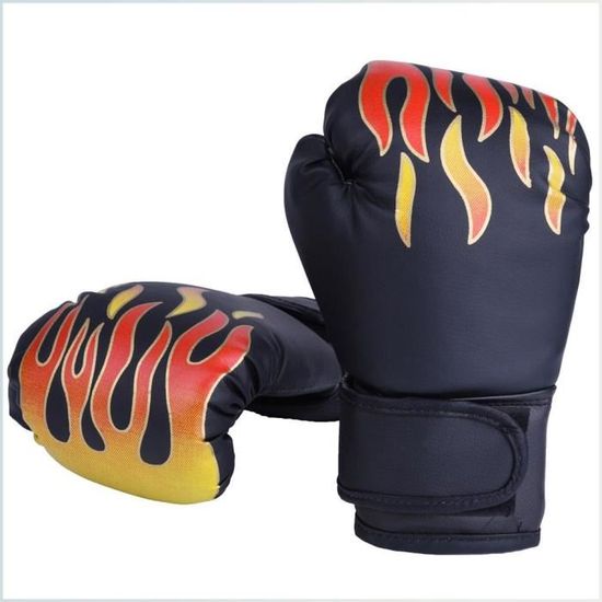 Gants de boxe Enfant - Boxe Combat - PU Rembourrés - Ajustement Auto