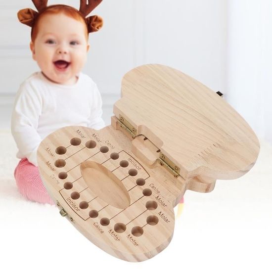 Boîte à Dents De Lait Personnalisable En Bois - Organisateur Souvenirs Enfant - Cadeau Naissance Baptême