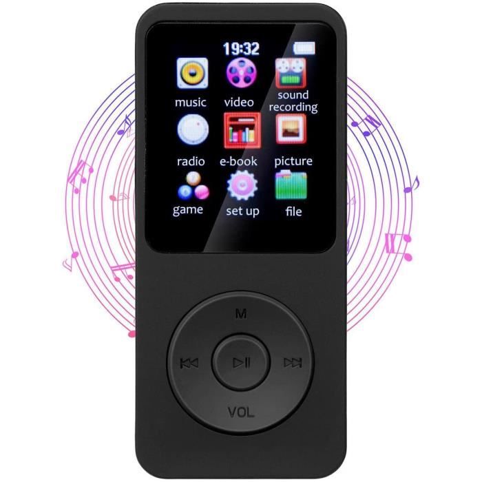 Mini Lecteur MP3 Portable, écran LCD 0,8 Pouces, Clip Métallique, Avec
