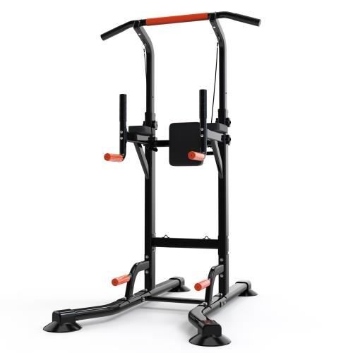 Barre de Traction pour Musculation à Domicile avec une paire de tirettes, des coussinets de dossier et de coude