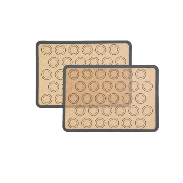 4 pièces Tapis de cuisson en silicone antiadhésif Tapis de four en fibre de verre résistant aux hautes températures Tapis de macaron