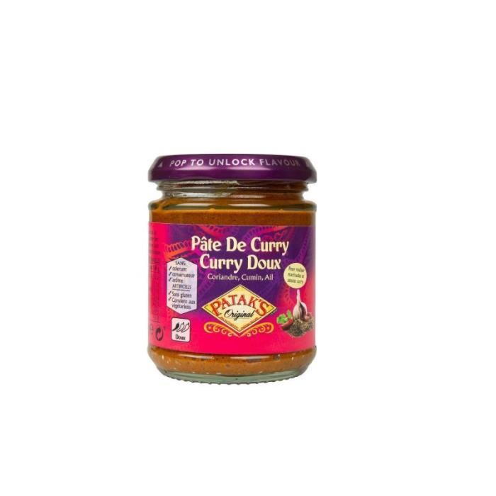 PATAKS - Pate Curry Doux 165G - Lot De 4