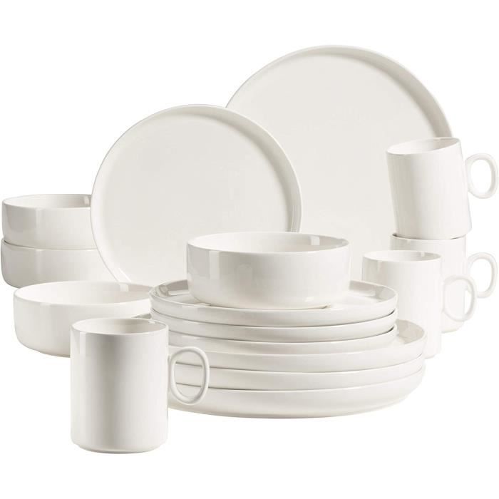 Plat 931617 Série Finaro Service de table pour 4 personnes de qualité gastronomique, design scandinave, service de 249