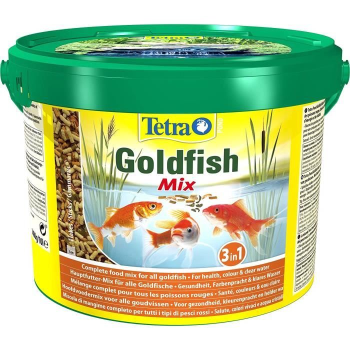 TETRA Pond Goldfish Mix - Aliment Complet pour Poisson Rouge de Bassin de Jardin - 10L