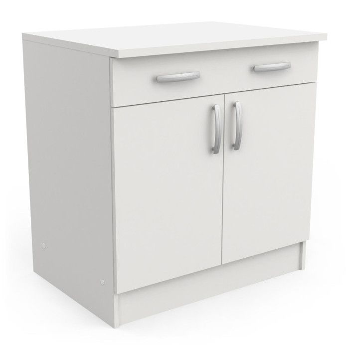 Meuble bas de cuisine blanc 2 portes Mammy