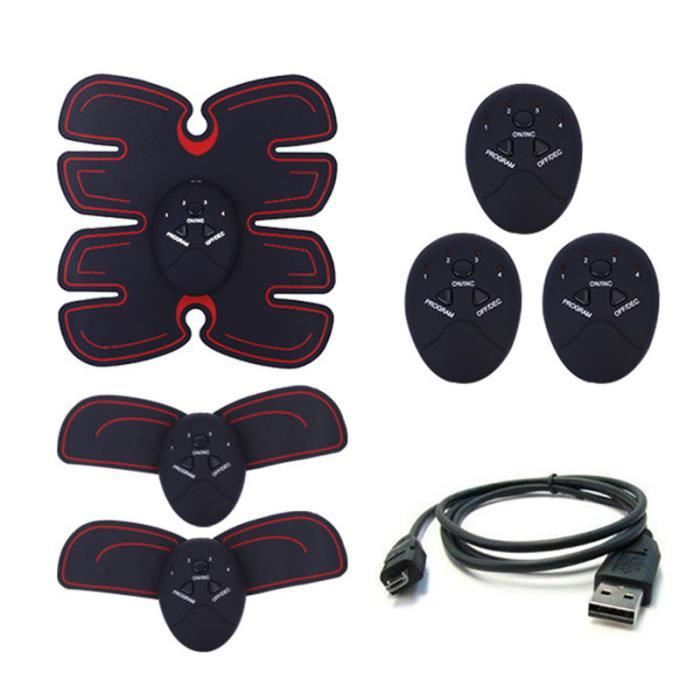 Appareil Abdominal EMS Ceinture Abdominal Charger Adulte Homme/Femme Musculaire Bras Ventre