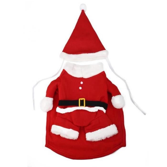 Costumes de Noël pour animaux compagnie Tenue chiot ajustable Cosplay Kit chapeau les accessoires photo XL