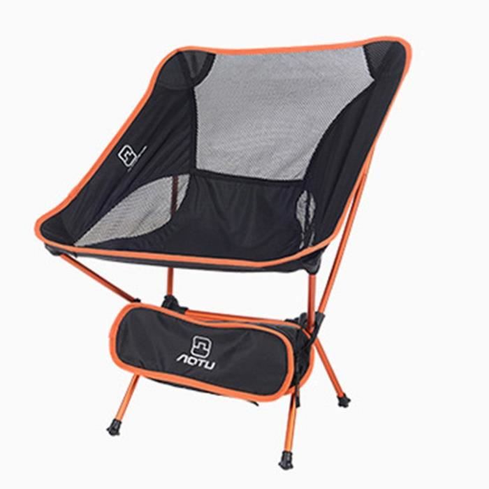 Chaise de plage pliante en alliage d'aluminium orange haute résistance pour l'aviation