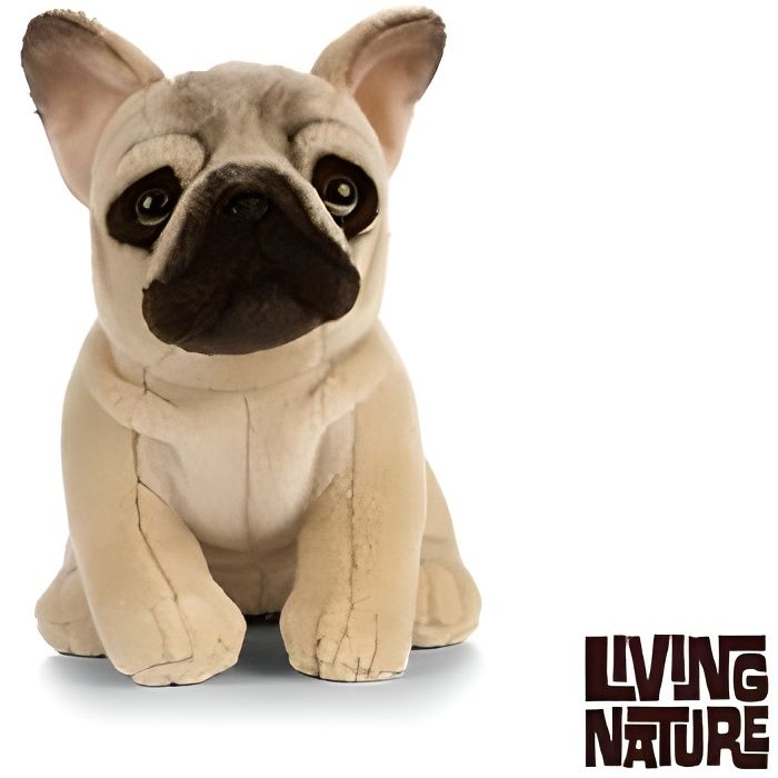 Peluche chien Bulldog Français 22 cm - AN452
